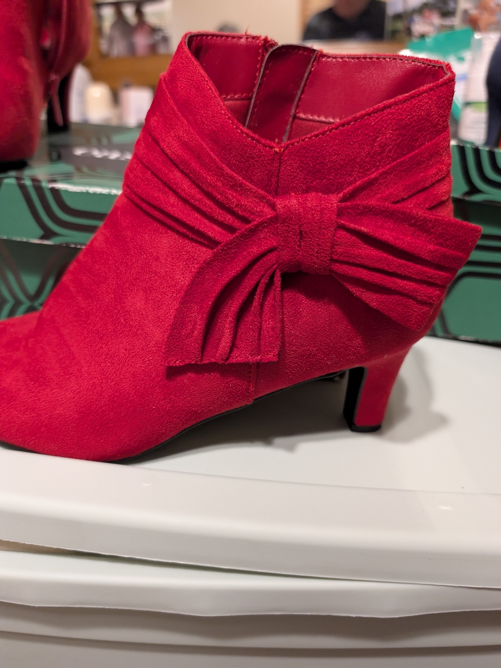 East 5th Red Bow Ankle Booties